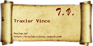 Traxler Vince névjegykártya